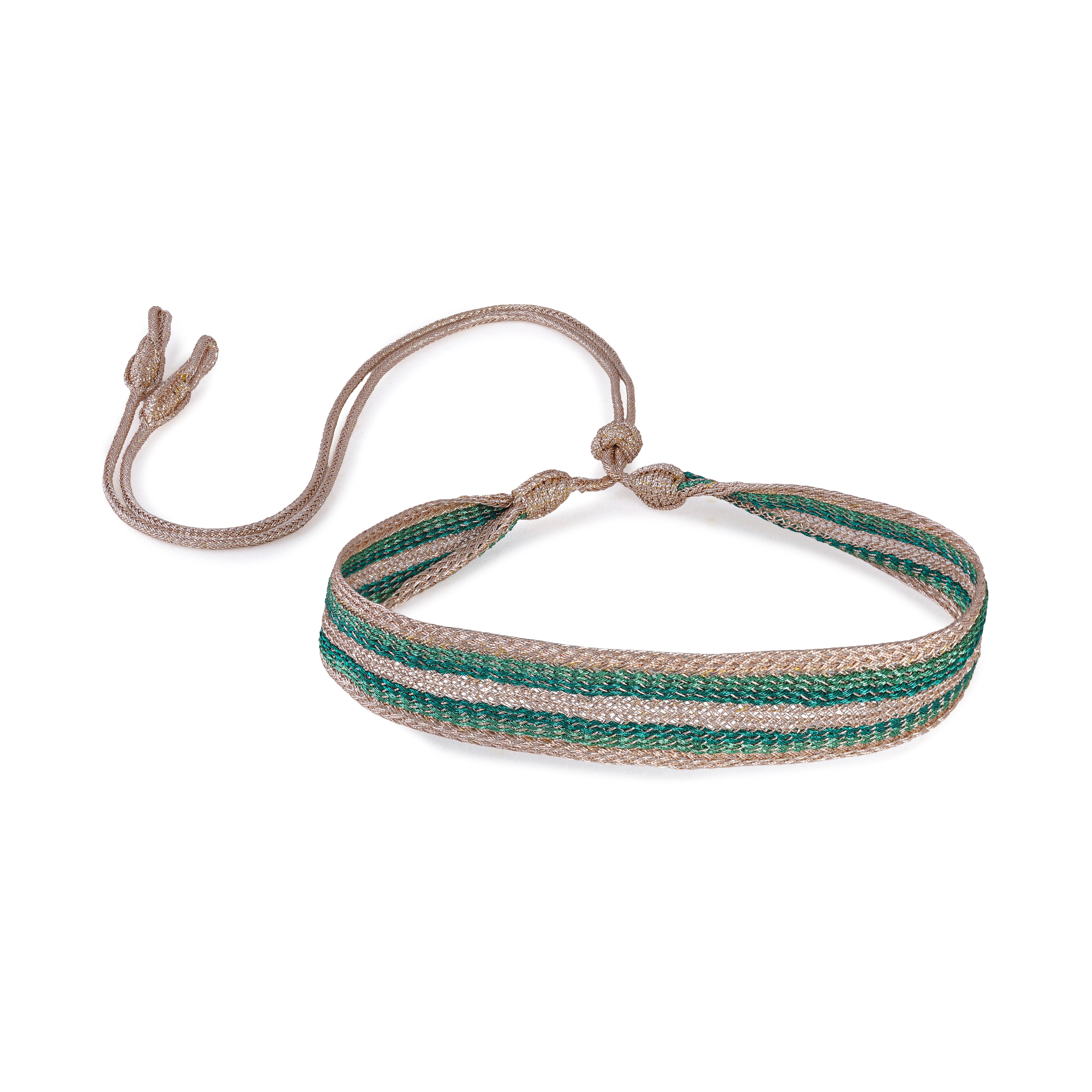 Maxi Yula nº3 choker in Rose Gold Mint Eucalyptus