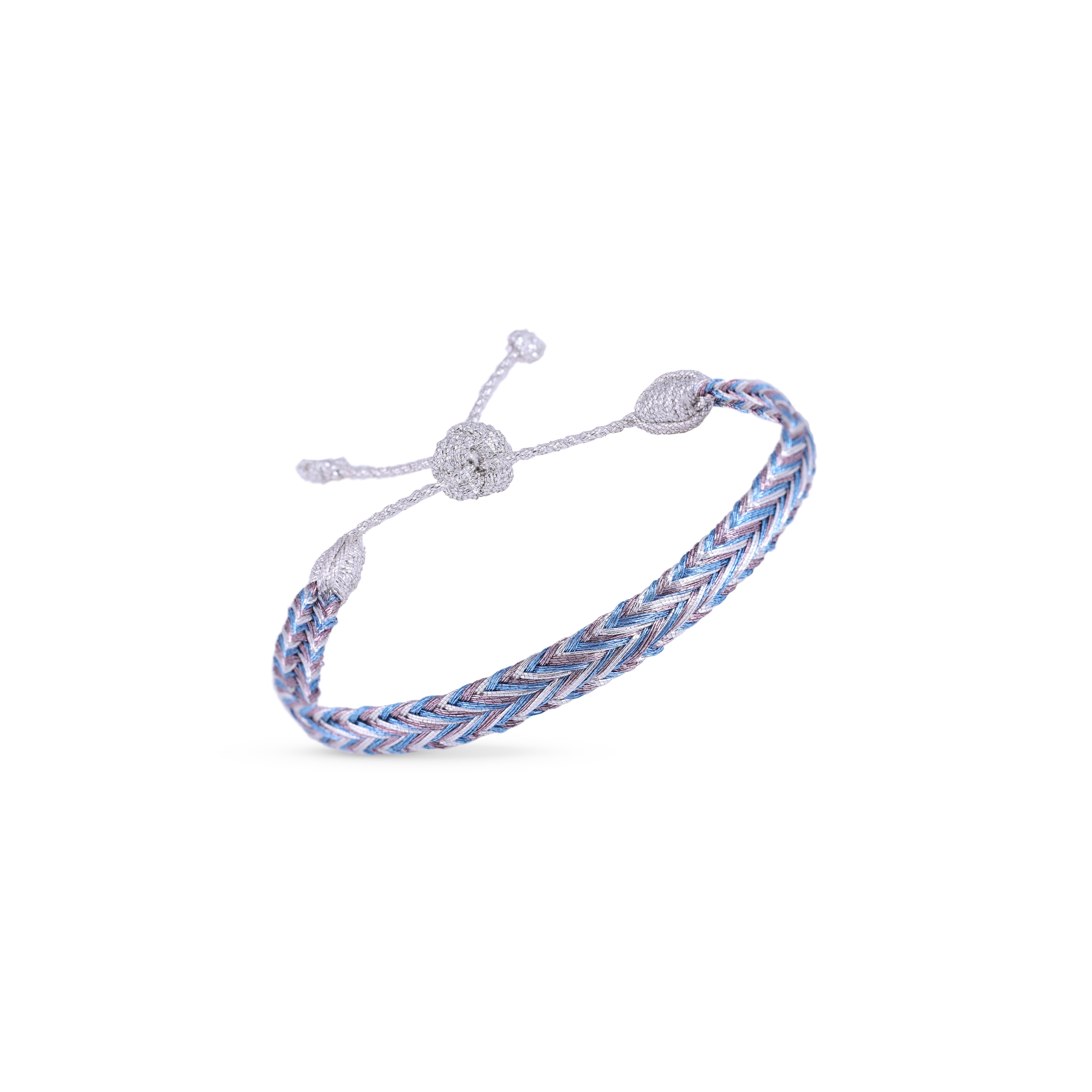Mini arrow nº2 Bracelet in Silver Blue Parma