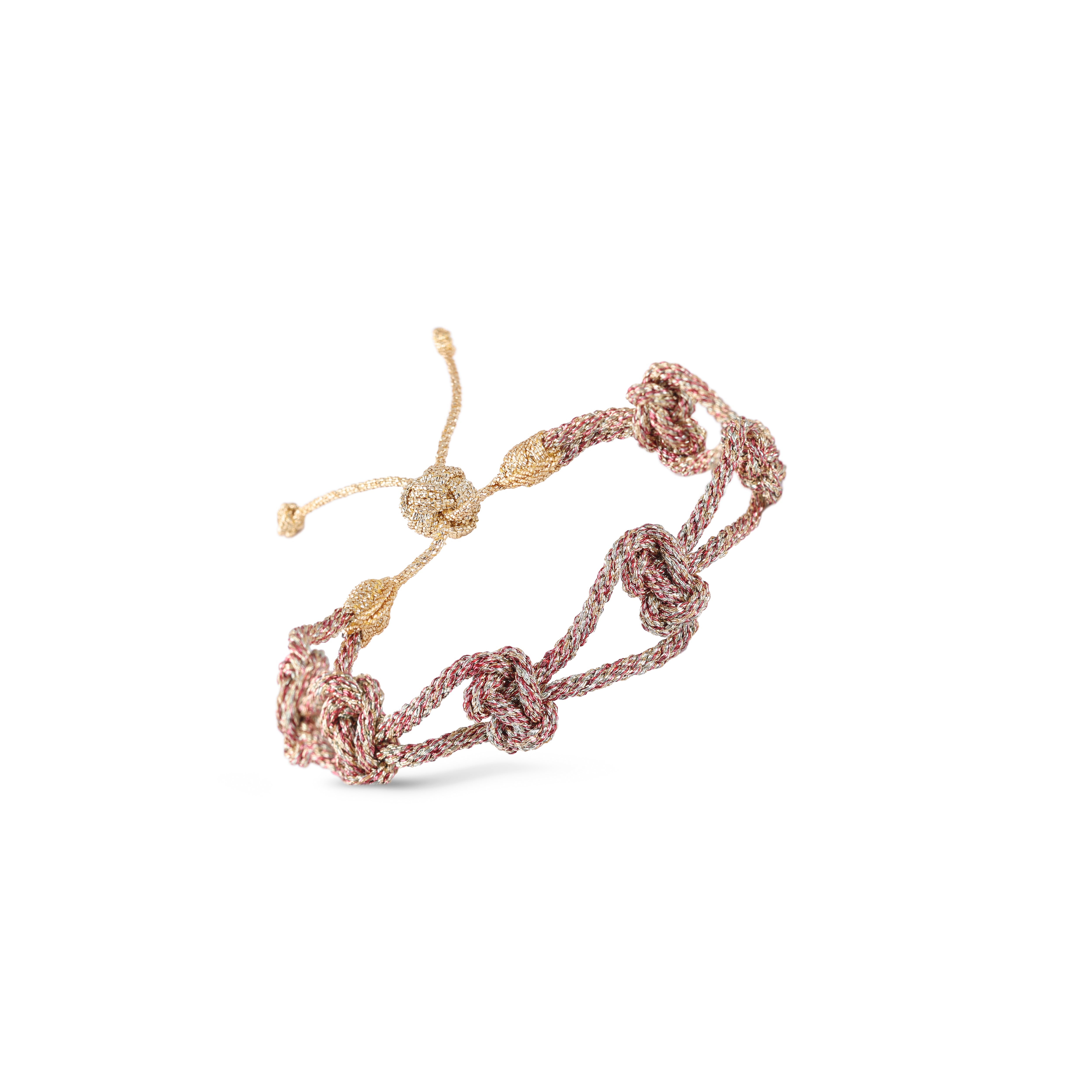 Nadra nº1 Bracelet in Gold Almond Brick Red