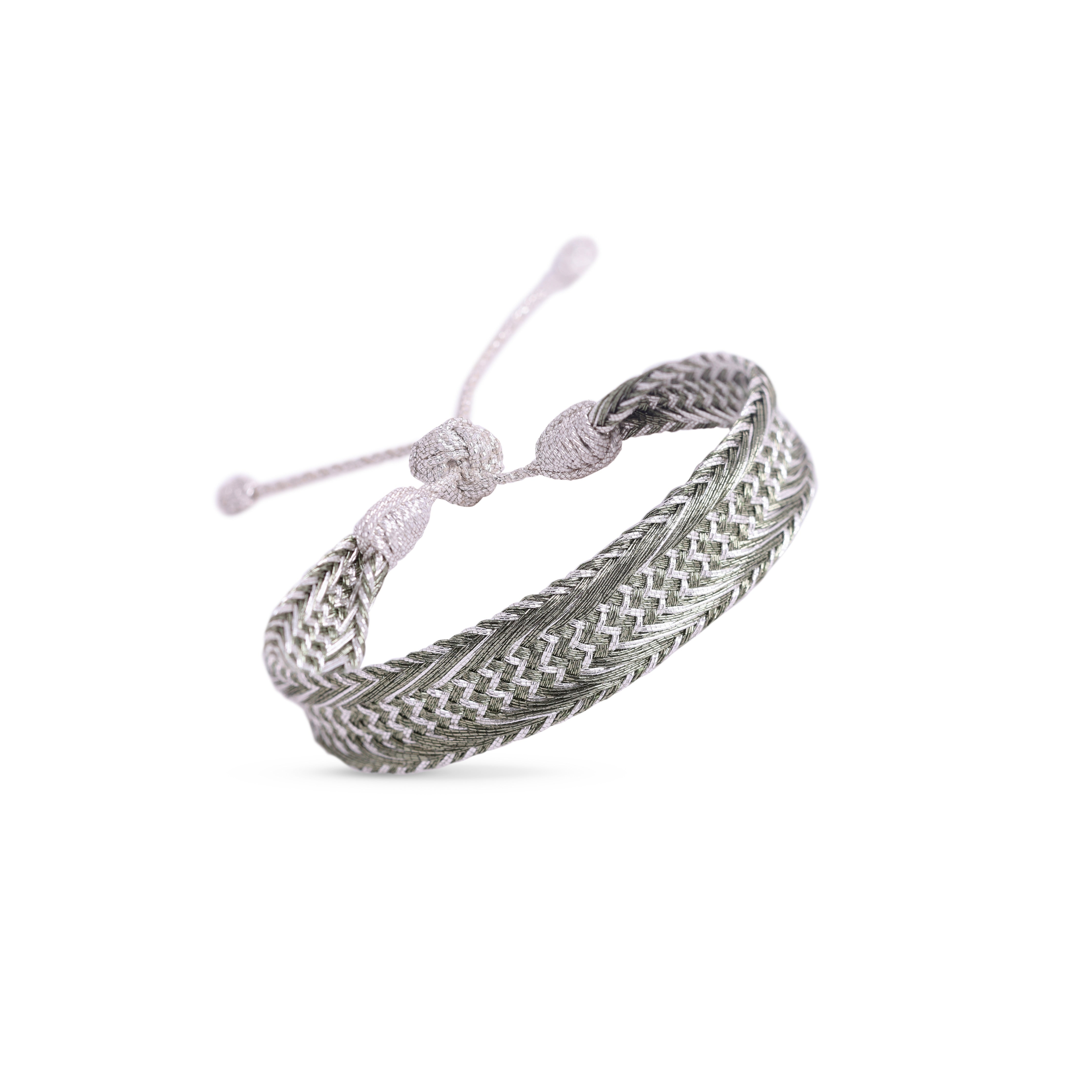 Nerry n°2 Bracelet in Silver Khaki