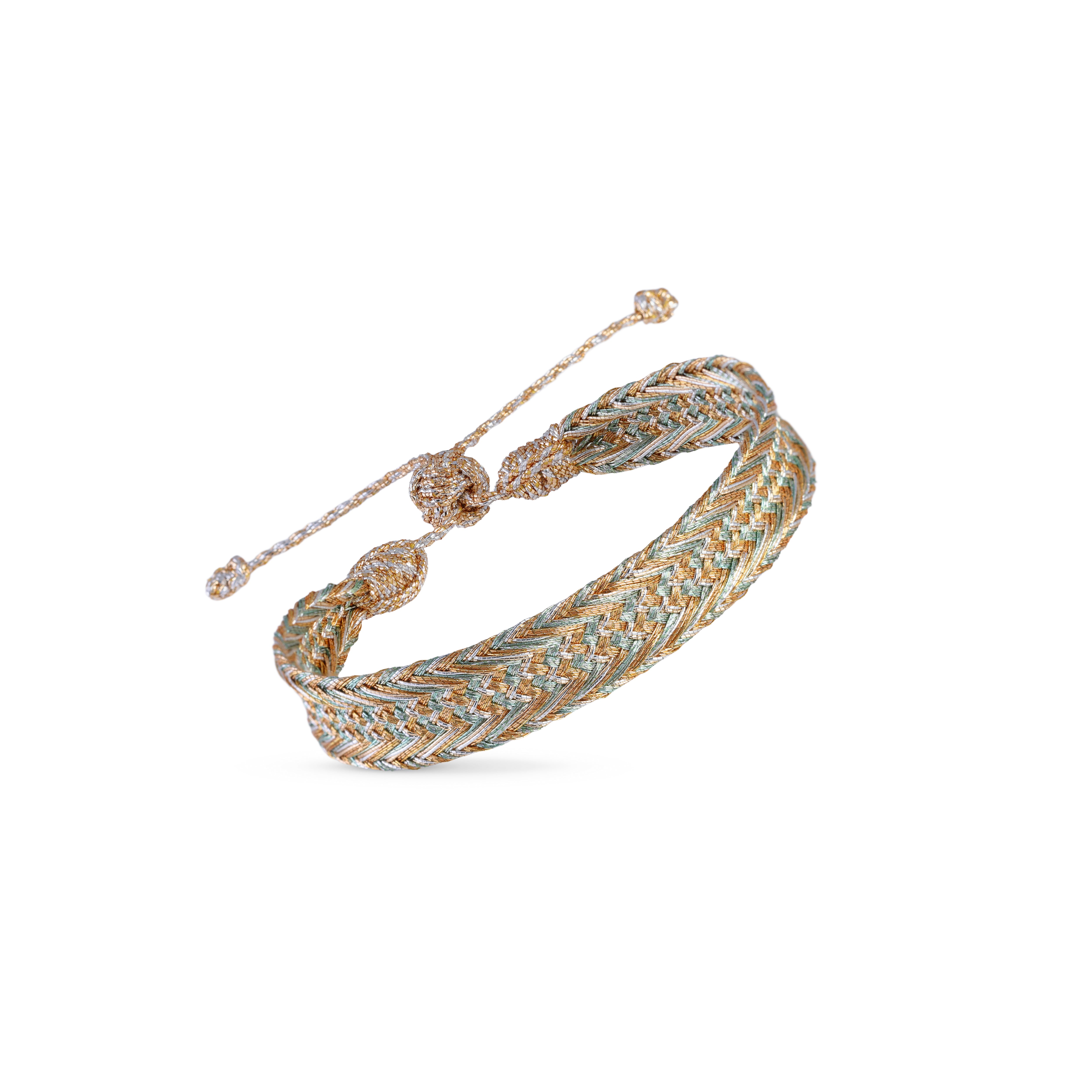 Nerry nº2 bracelet in Peach & Silver Almond Desert Sun
