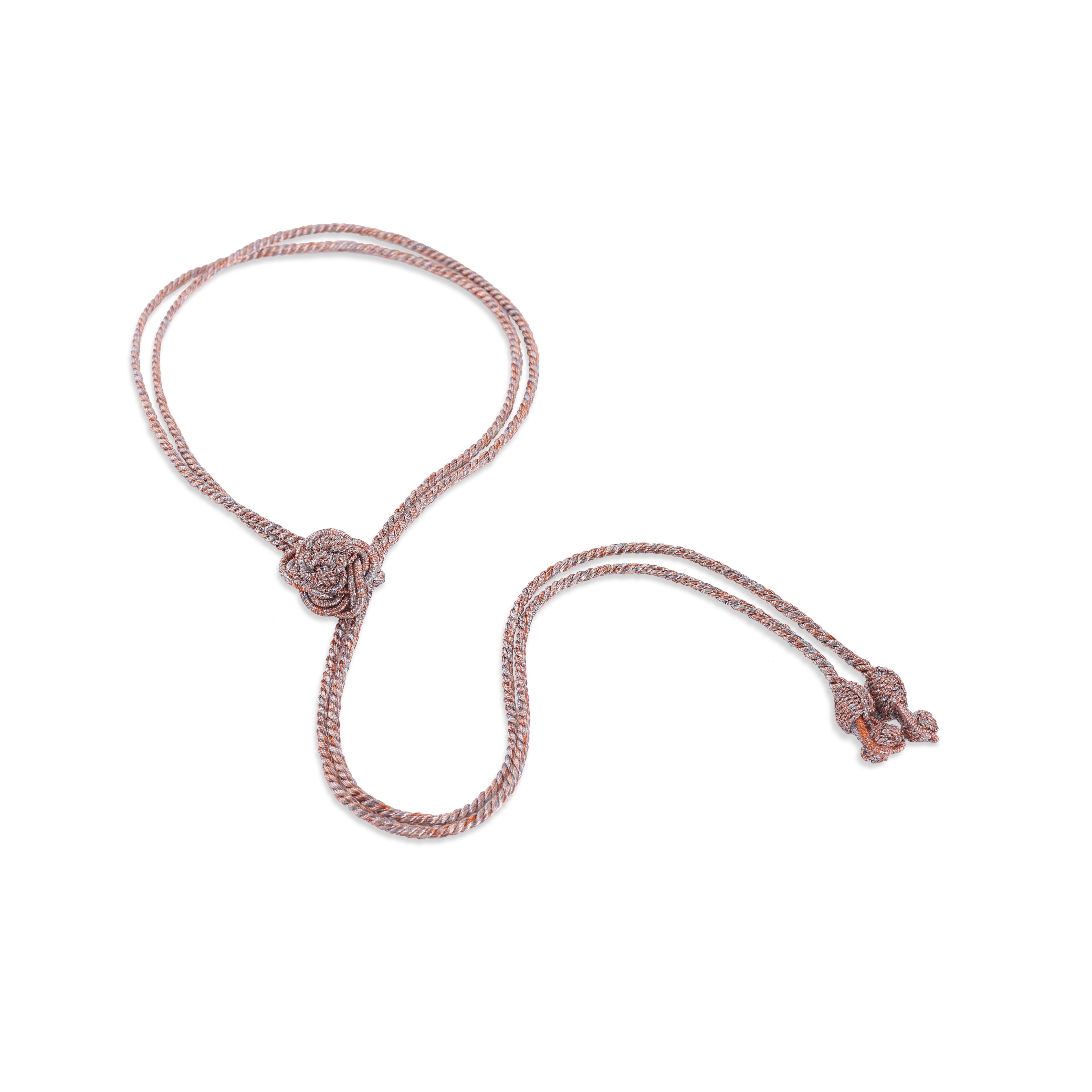 Rana n°1 Necklace in Rose Gold Apricot