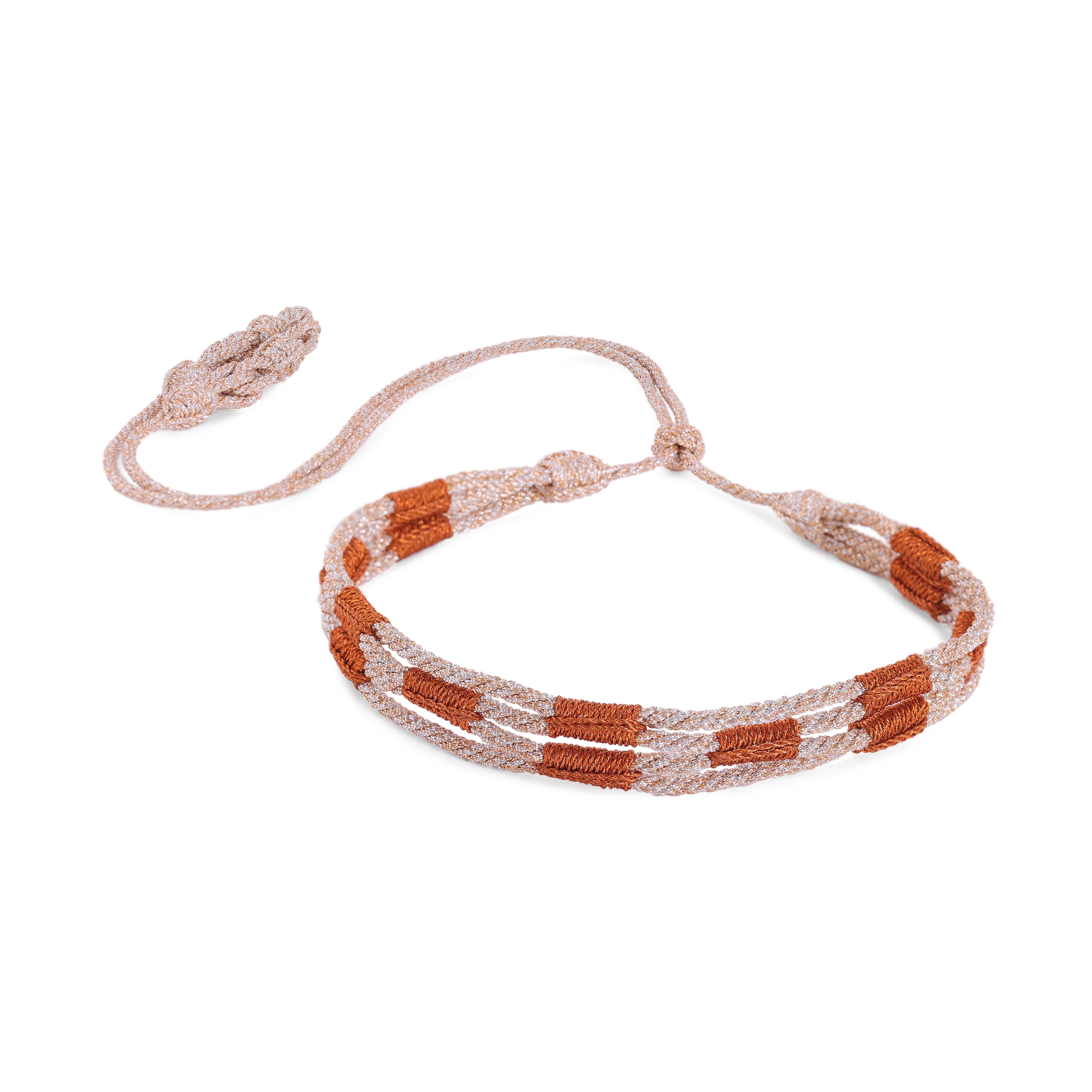 Ren n°2 Choker in Peach & Silver Apricot