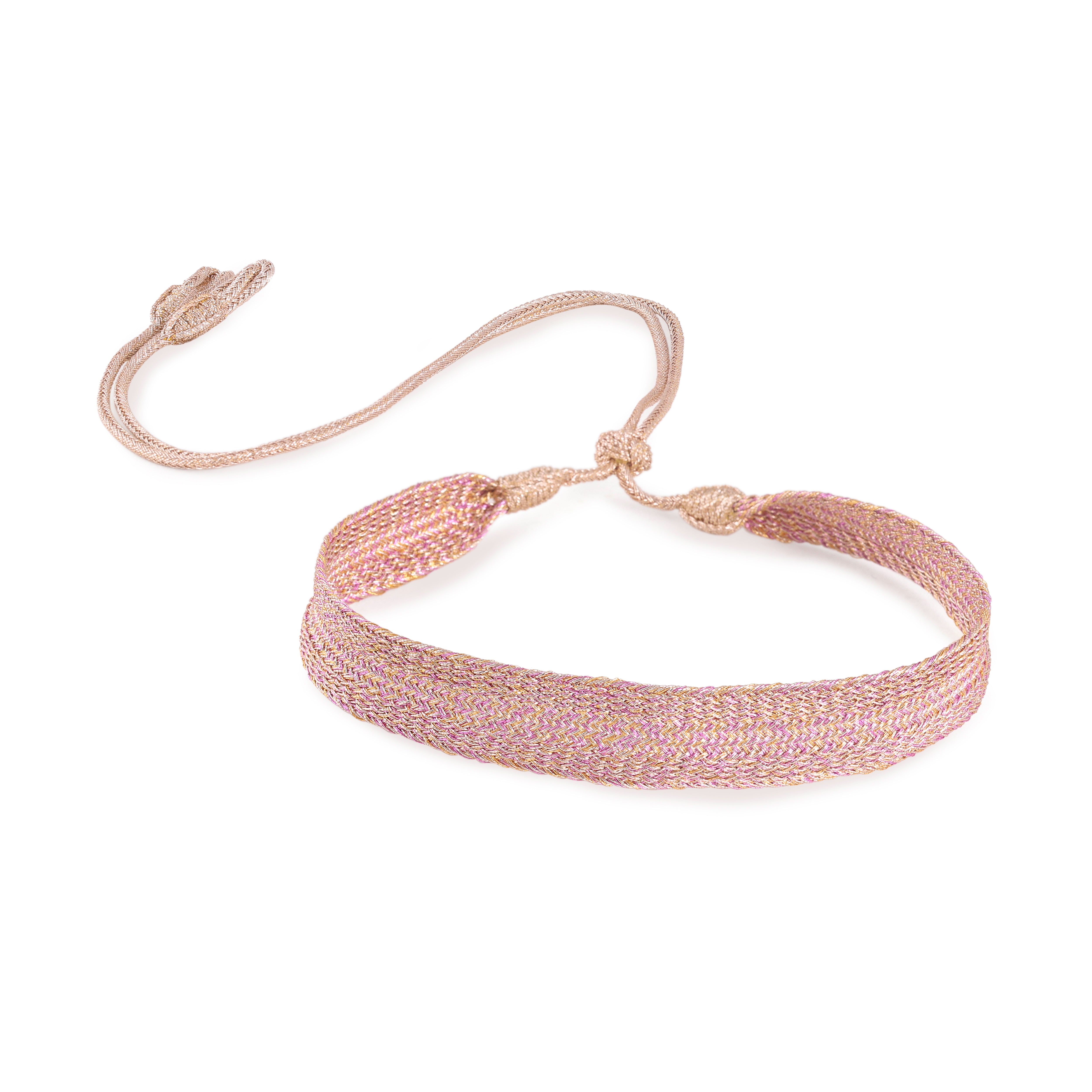 Rolo nº1 Choker in Rose Gold Amber Hot Pink