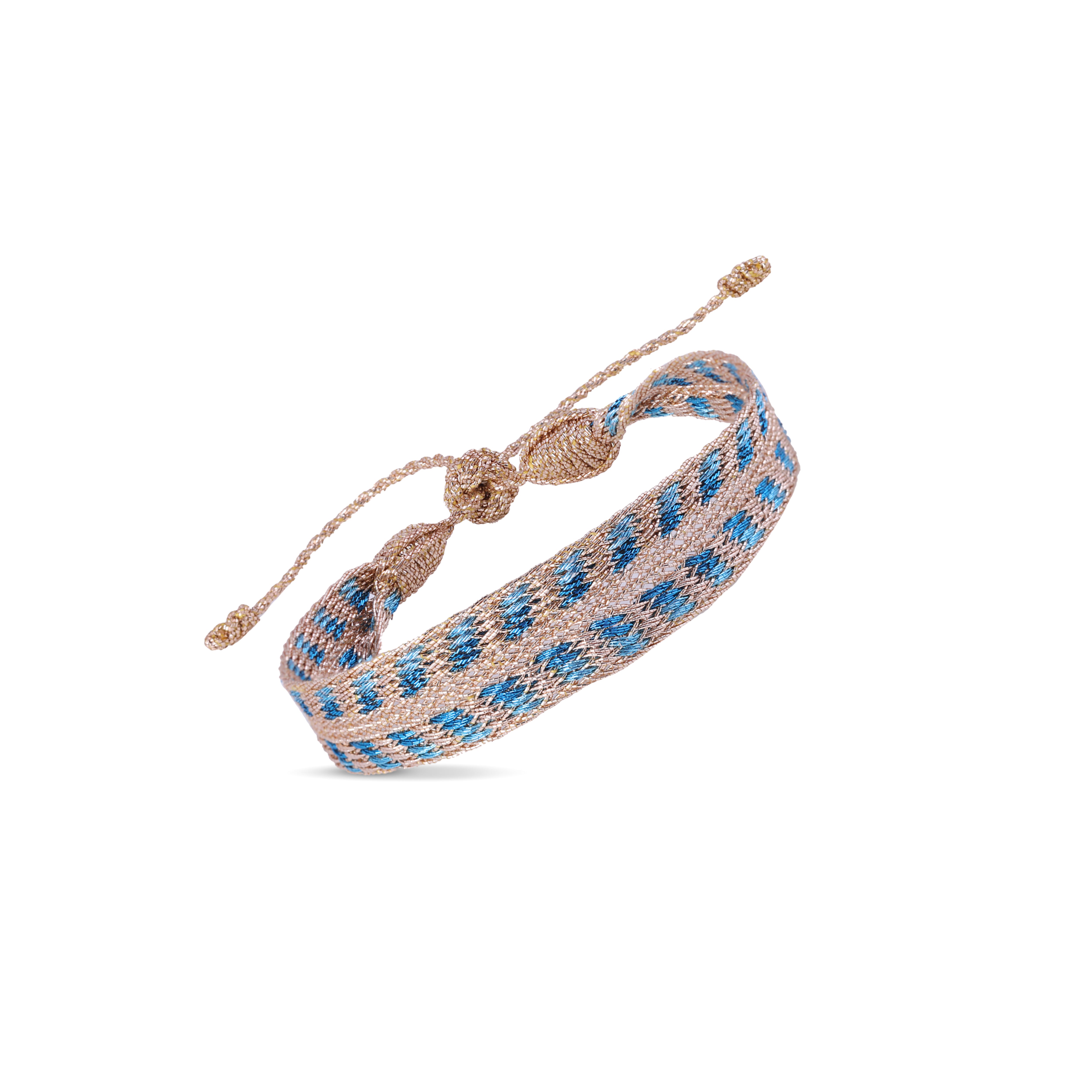 Rolo n°2 Bracelet in Rose Gold Ocean Blue