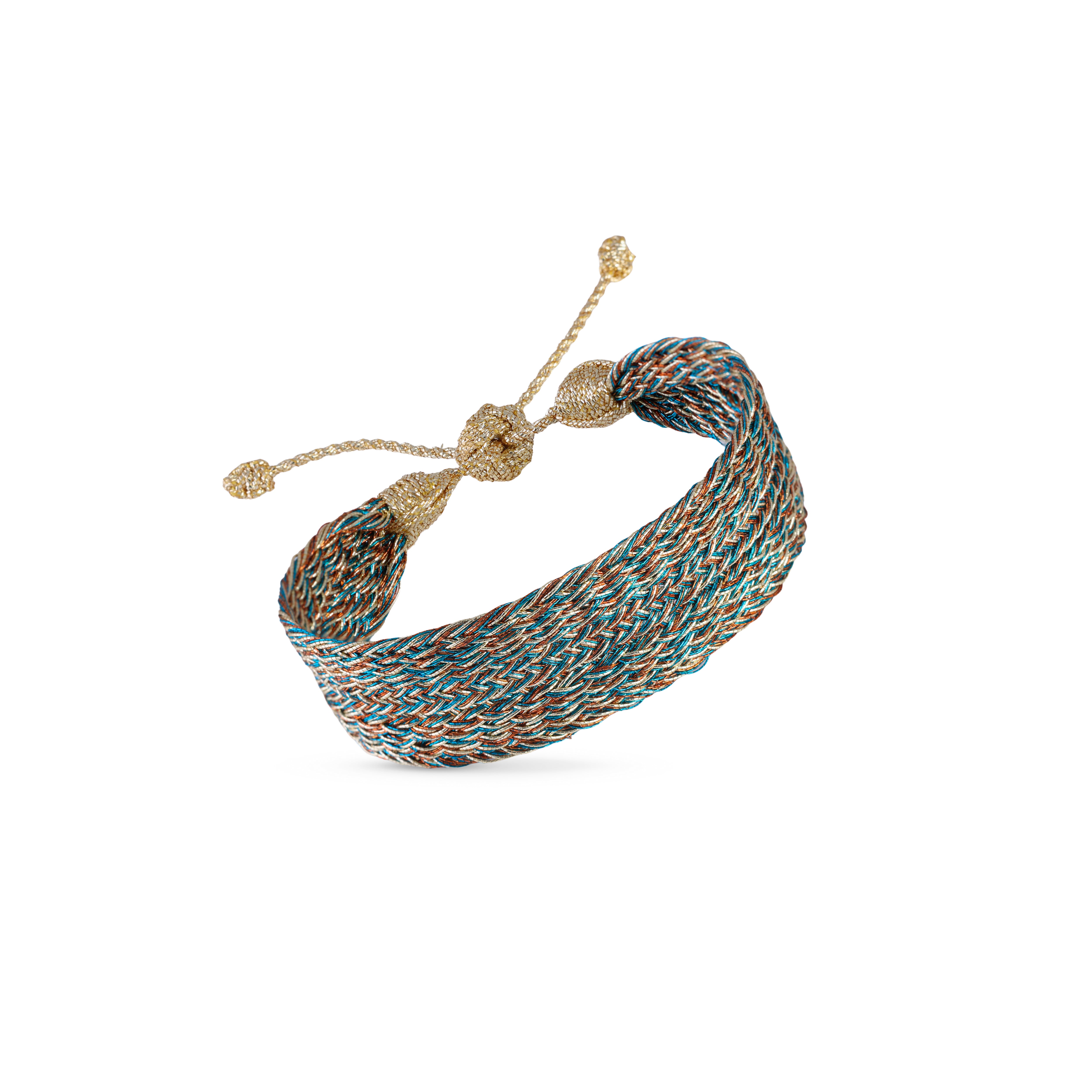 Rolo nº1 bracelet in Gold Teal Cinnamon