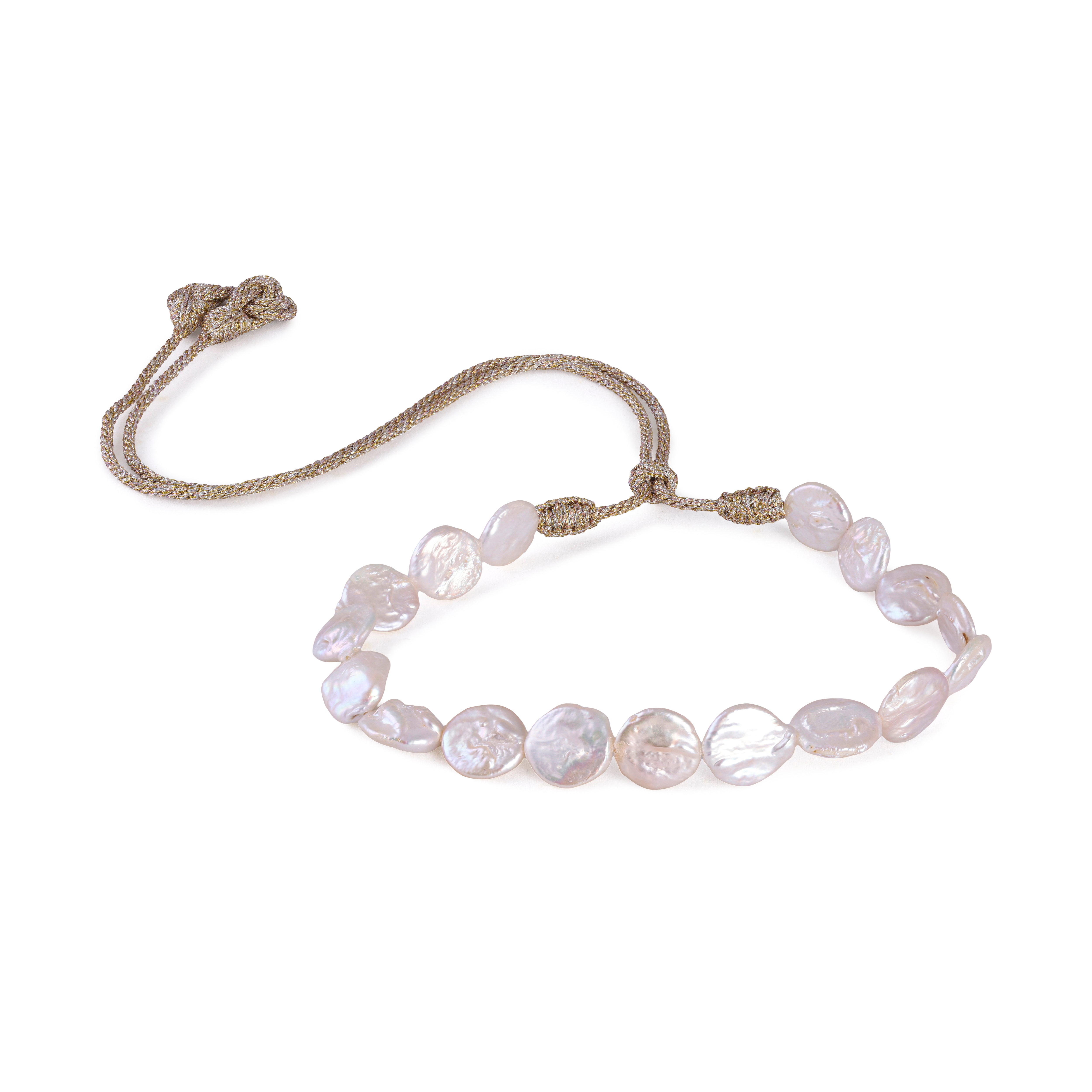 Sirena Necklace in Gold & Silver Honey Glaze Blush