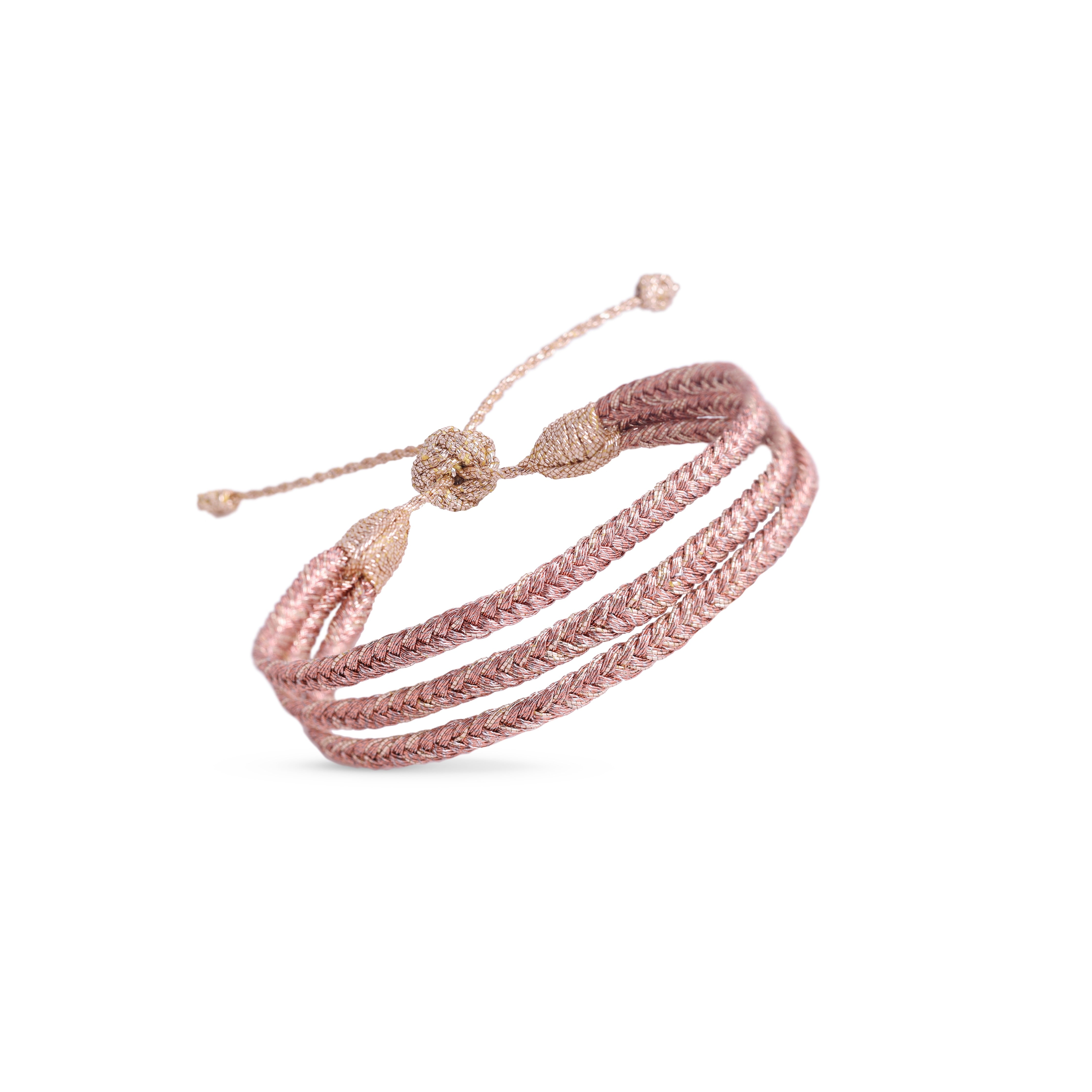 Triple Mini Eya n°1 Bracelet in Rose Gold Terracotta