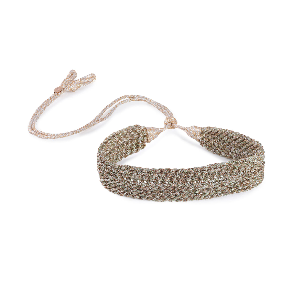 Uzoud nº1 Choker in Peach & Silver Pistachio Chestnust