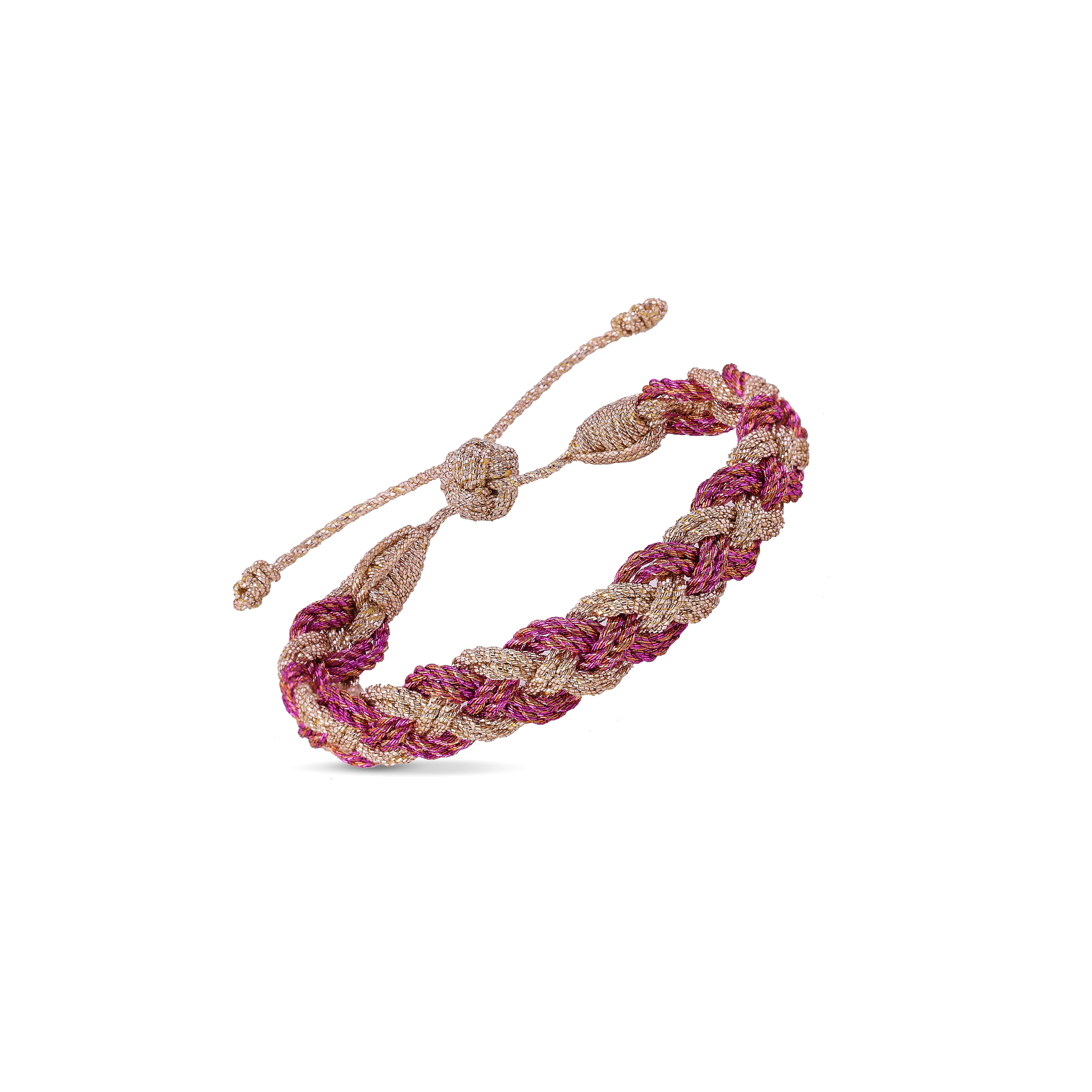 Gaia Bracelet in Rose Gold Hot Pink