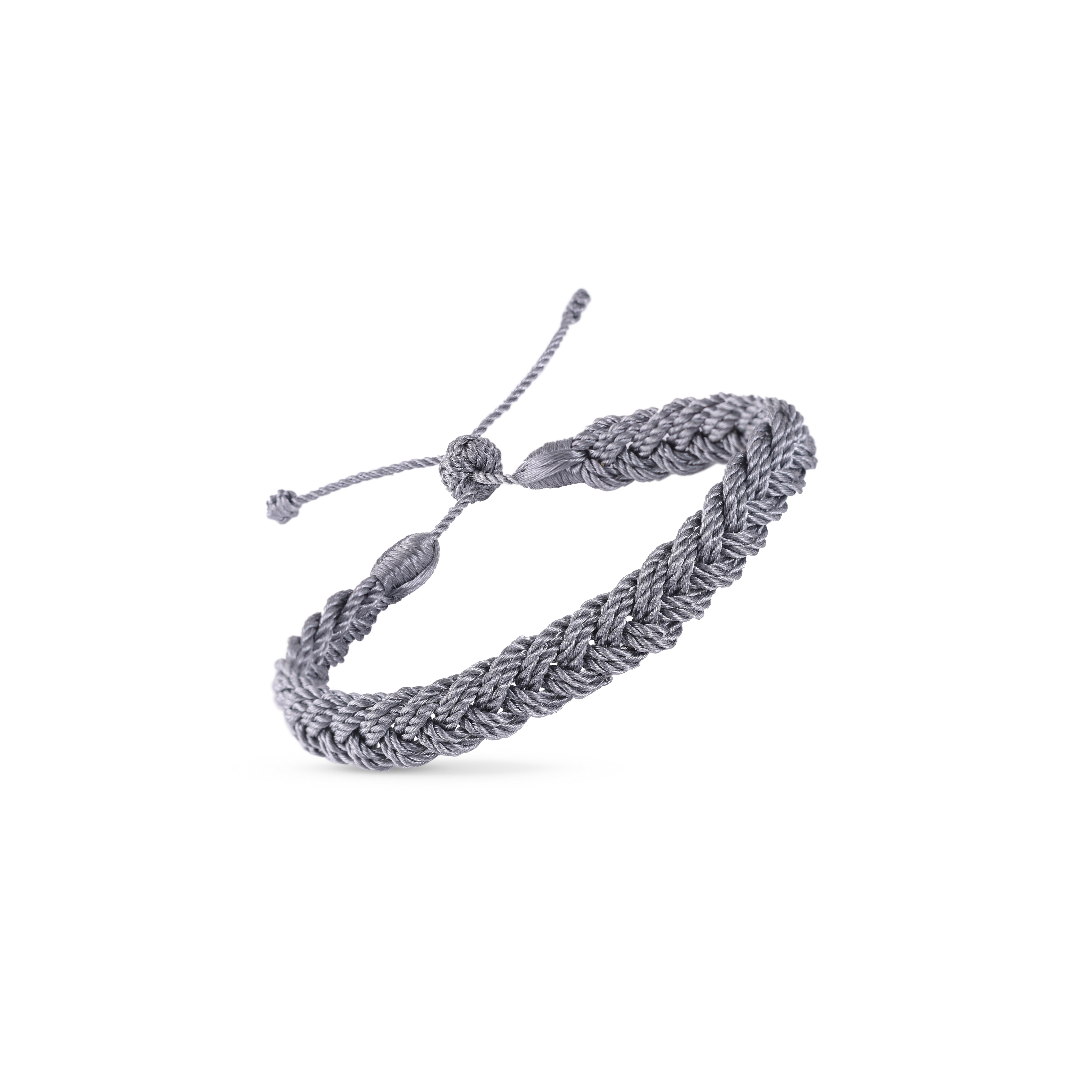 Woven Bracelet in Matte Grey - MEN