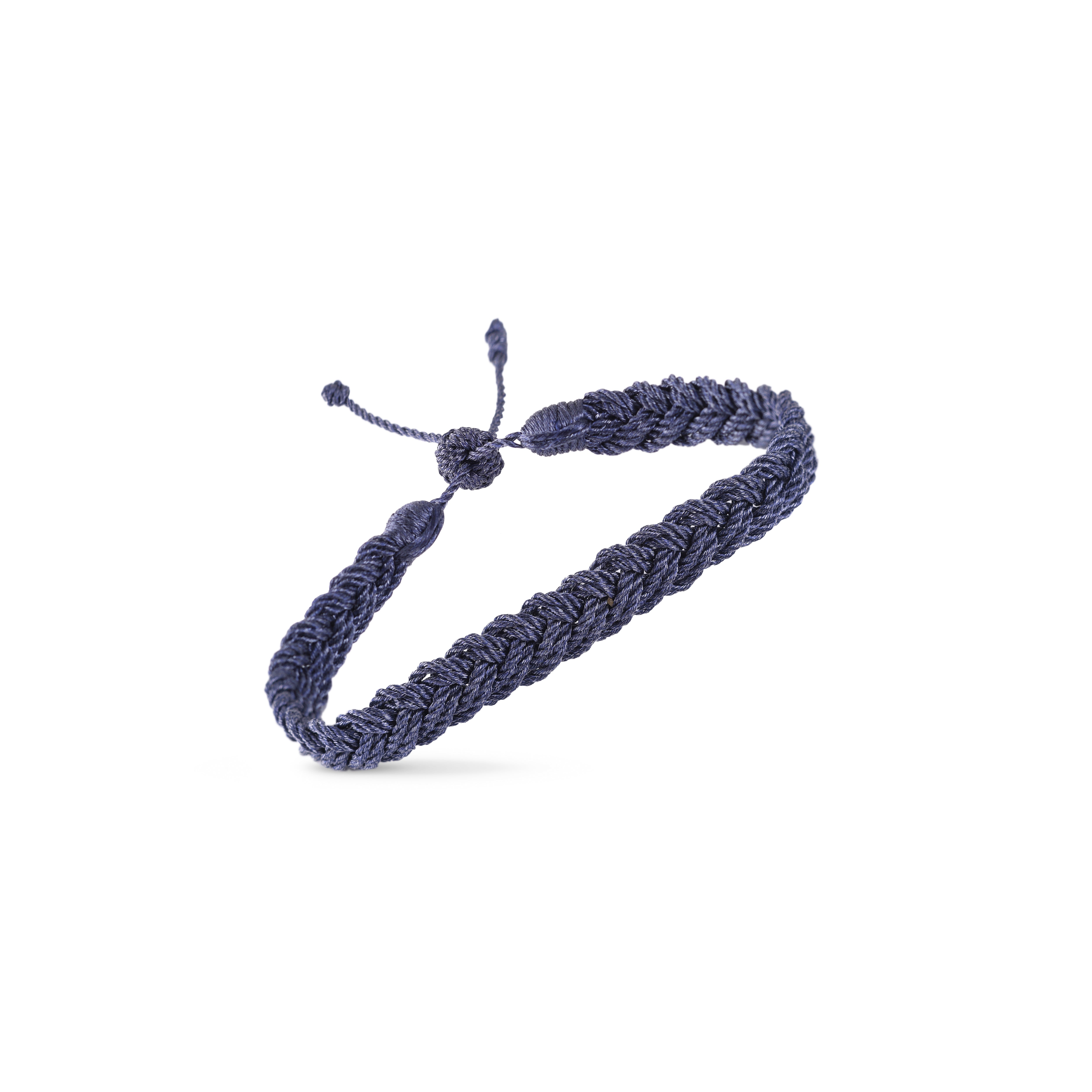 Woven Bracelet in Matte Smoky Blue - MEN
