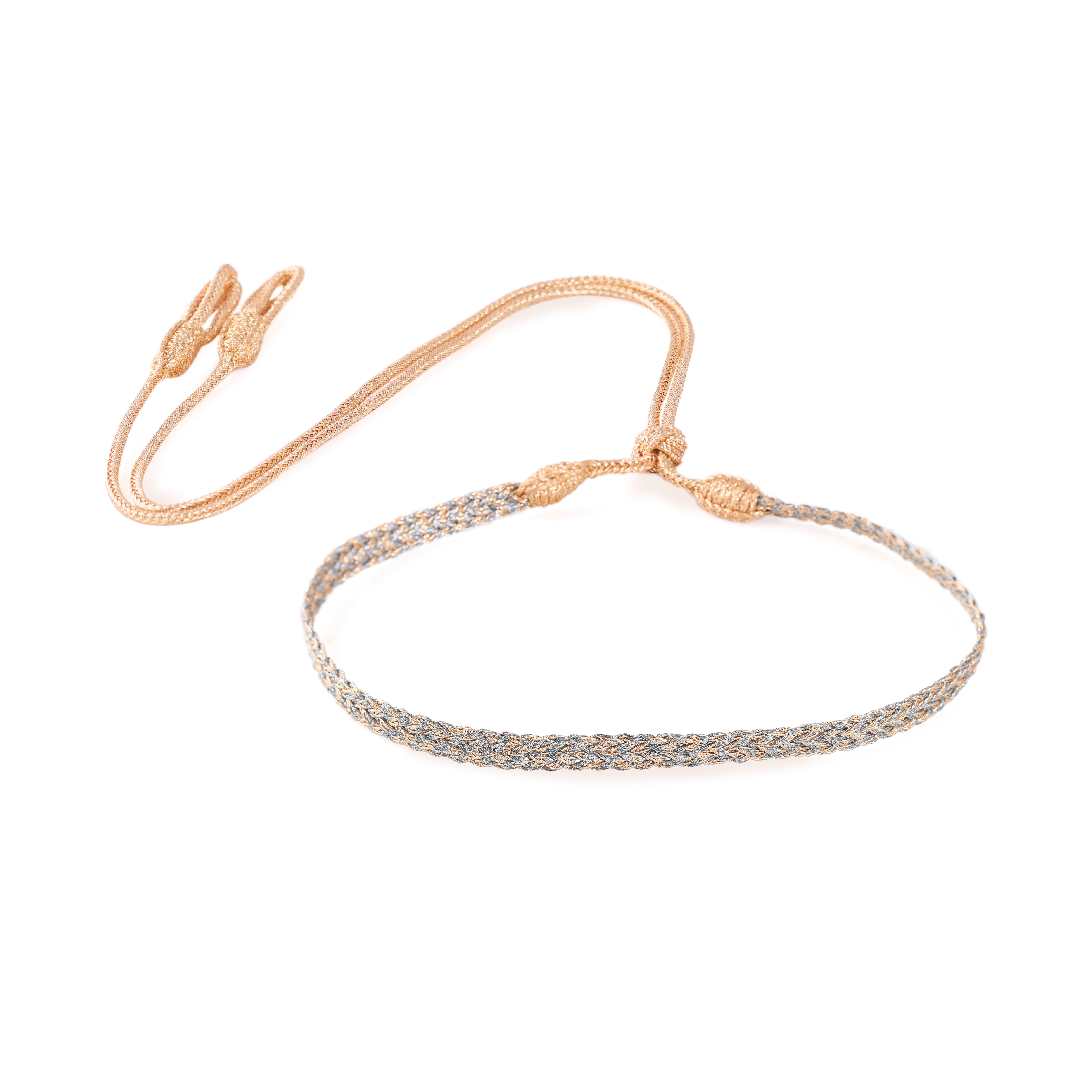 Zyn nº1 Choker in Peach Grey Pearl