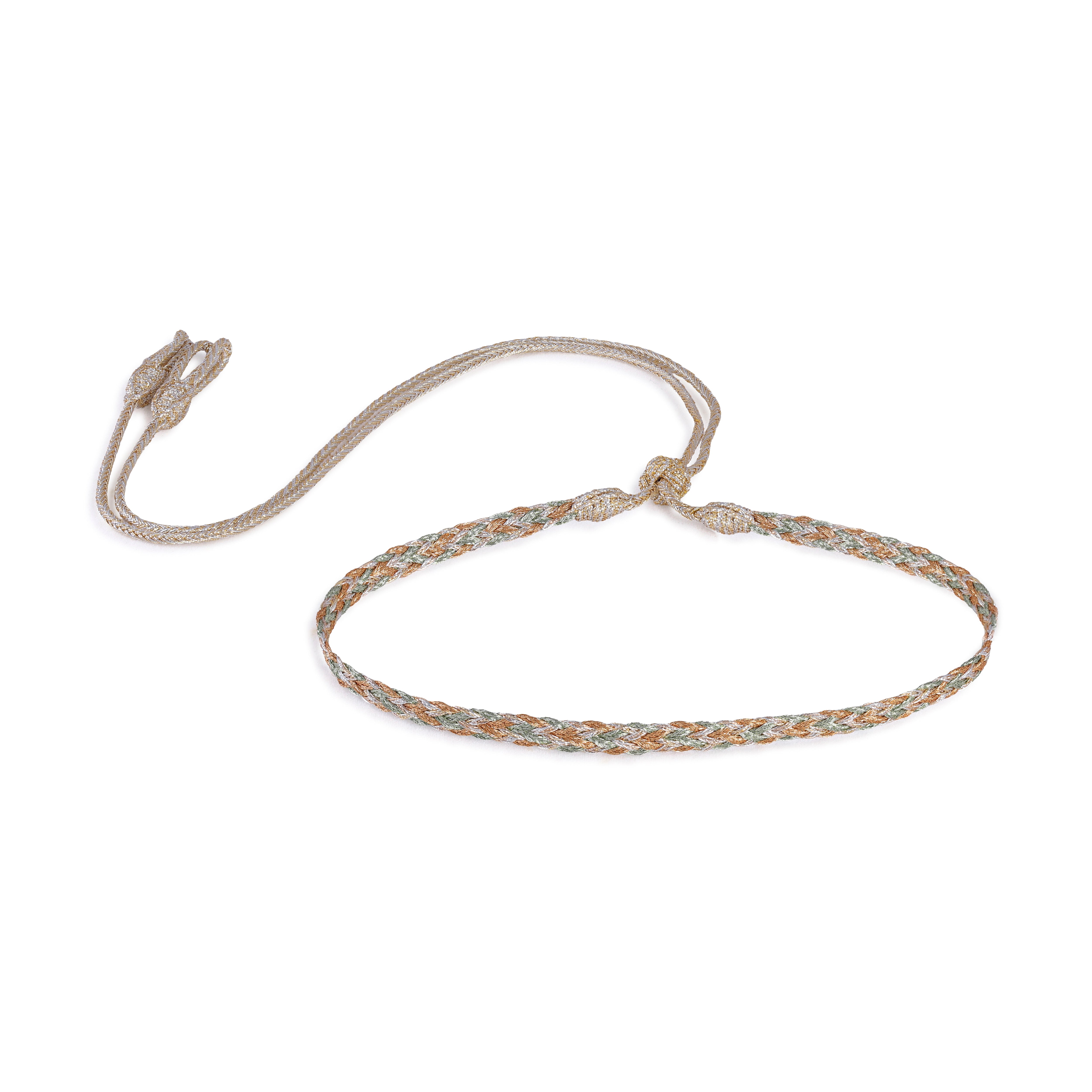 Zyn nº2 choker Peach & Silver Almond Desert Sun