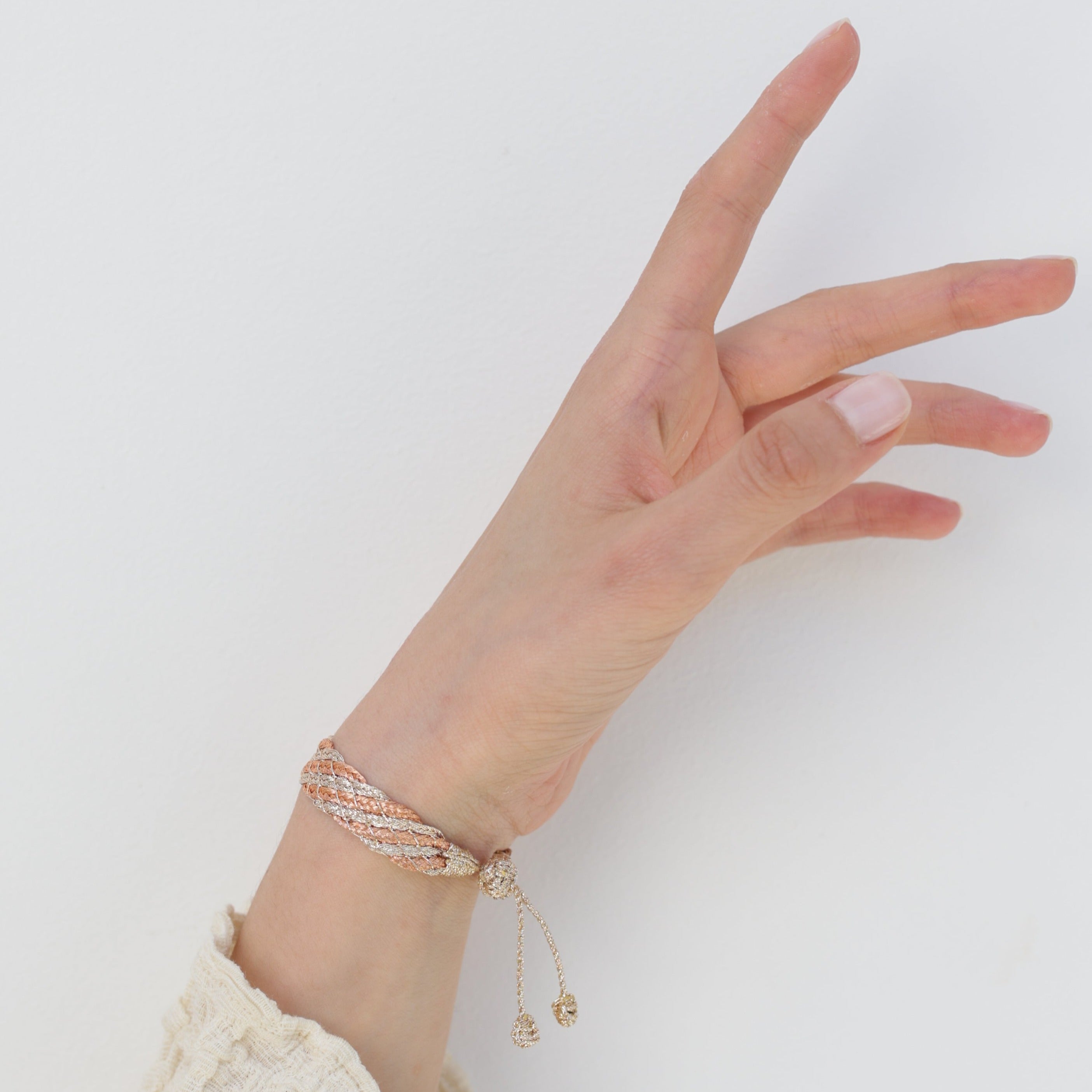 Lines n°2 bracelet in Rose Gold Amber
