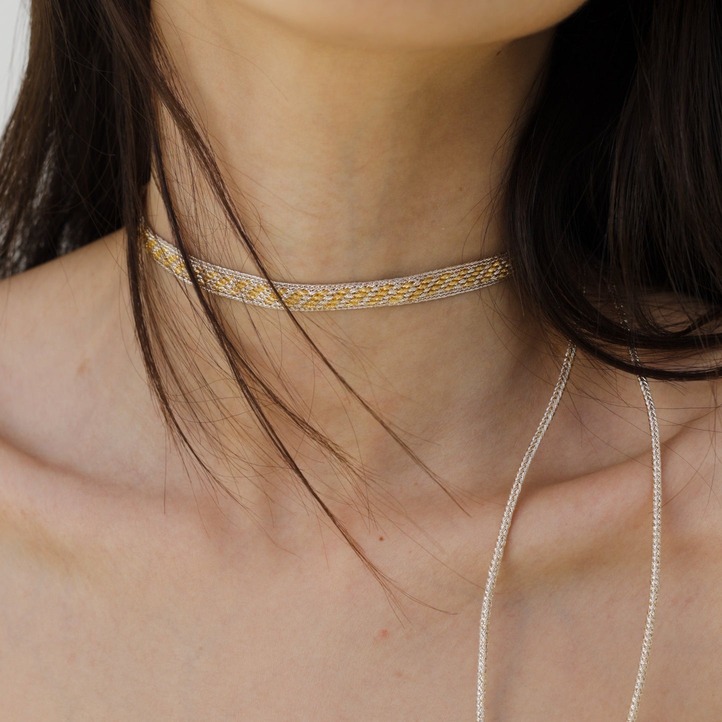 Izy n°2 Choker in Rose Gold Amber